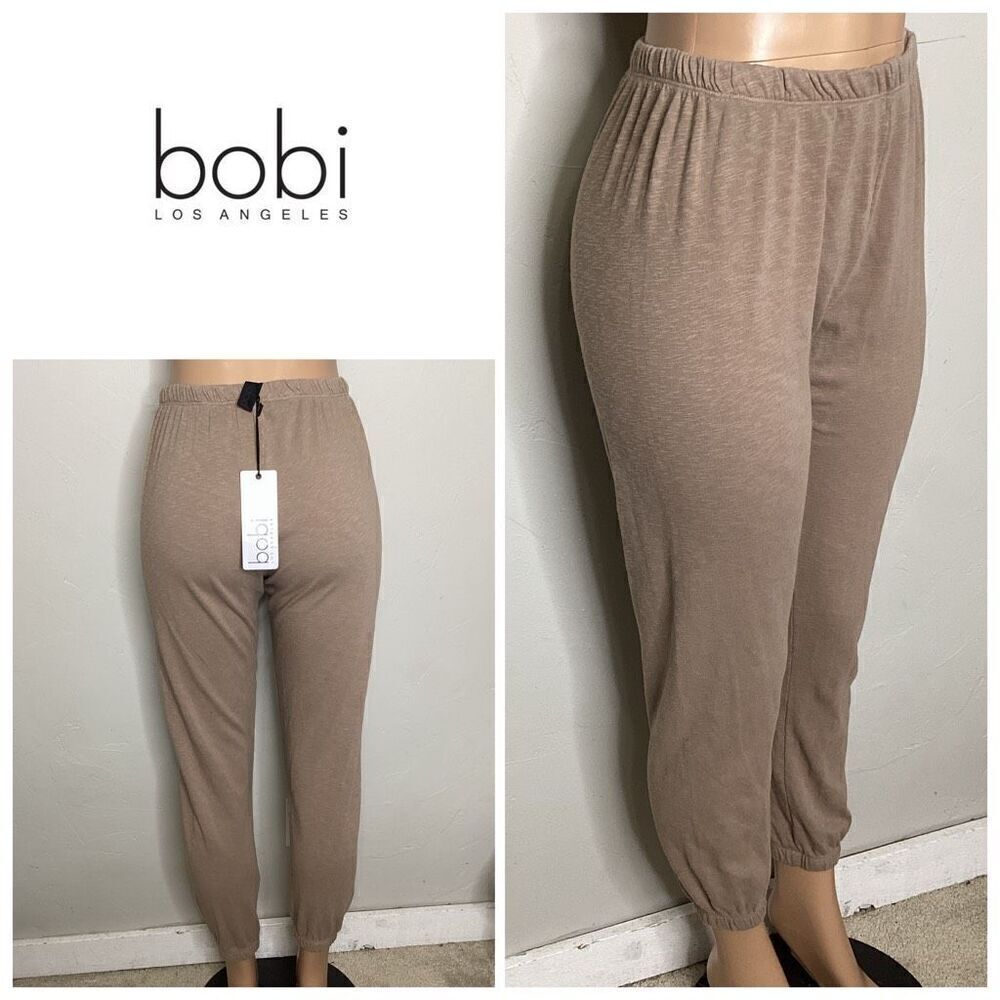 New Bobi tan sweatpants. Small. Retails $90